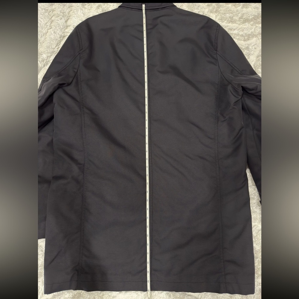 Burberry Black Zip Up Button Coat Size Large Over Coat - Picture 13 of 14